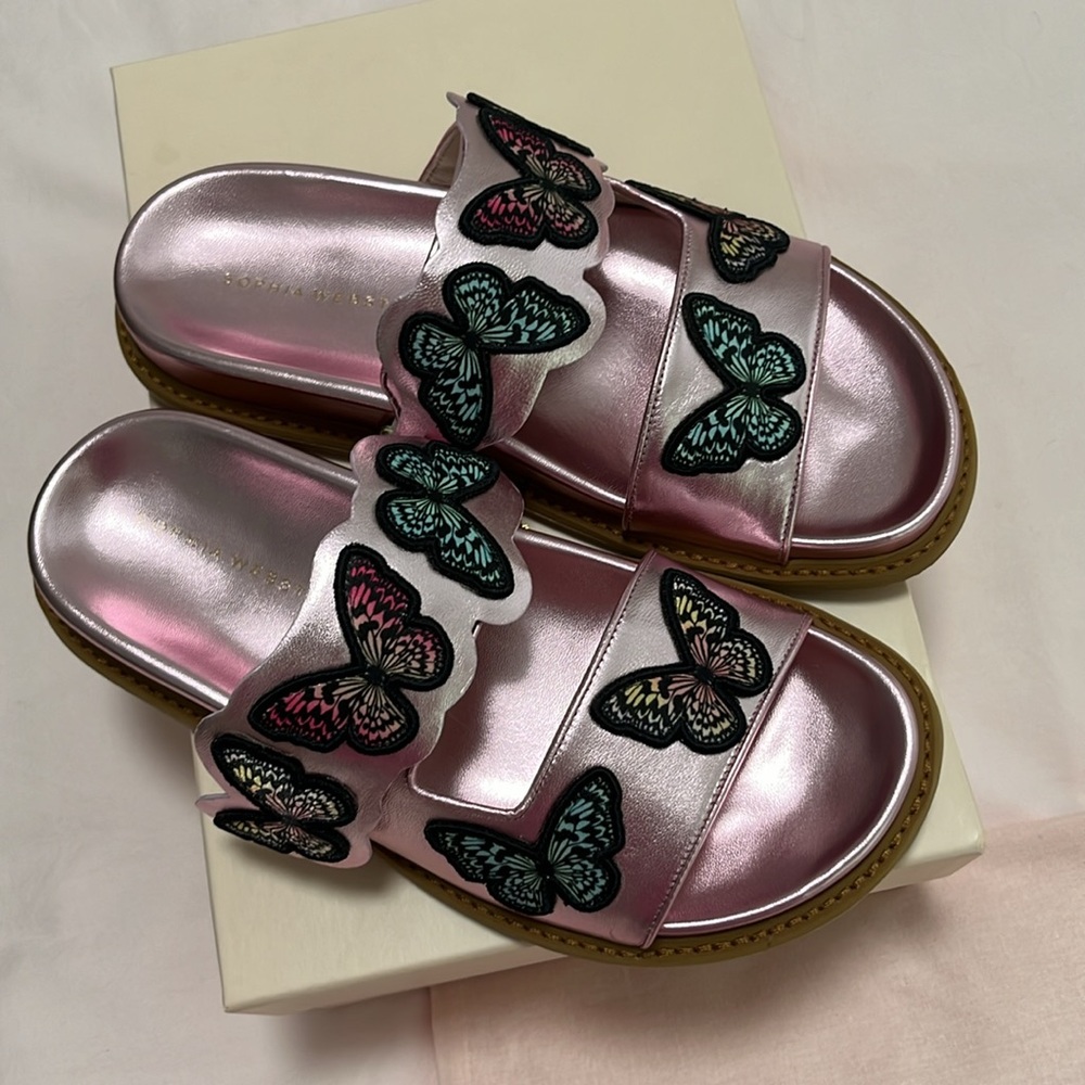 Sophia Webster Pink Butterfly Sandals - Picture 8 of 10
